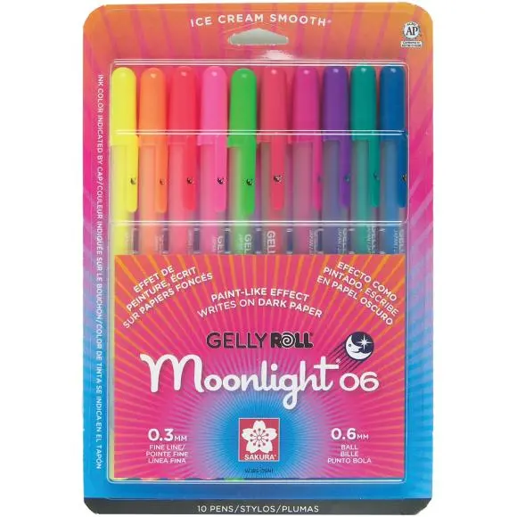 Gelly Roll Moonlight Gel Pens – Fine Point Metallic Colors (58176) 1