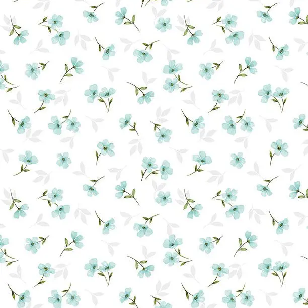 Gentle Meadow Small Floral Cotton Fabric – Quilting Yardage 32115 1