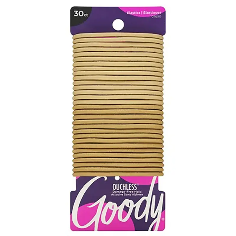 Gentle Ouchless Blonde Hair Elastics – Soft Grip (091127) 1