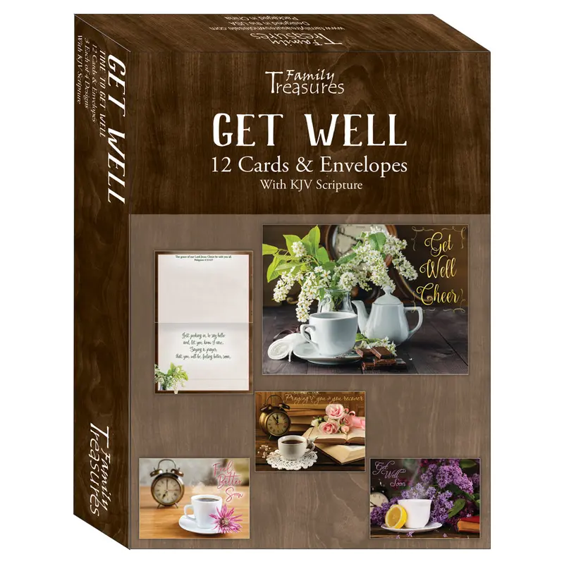 Get Well Soon Greeting Card Set – Elegant Boxed Collection Ft22342 1