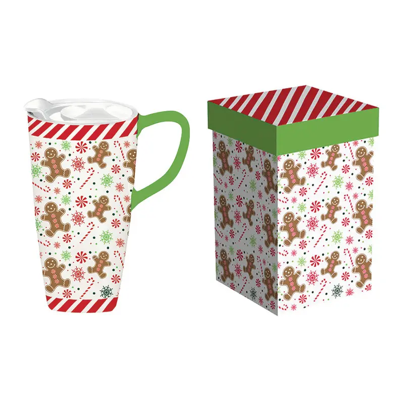 Gingerbread House Ceramic Travel Tumbler – Holiday-Themed Insulated Cup 3Clc97123 1