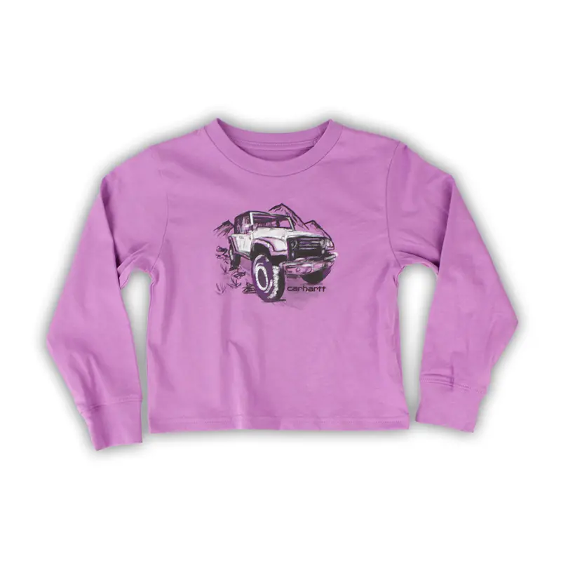 Girls' Fun Vehicle-Themed Graphic T-Shirt – Casual Short-Sleeve Top (Ca7064) 1