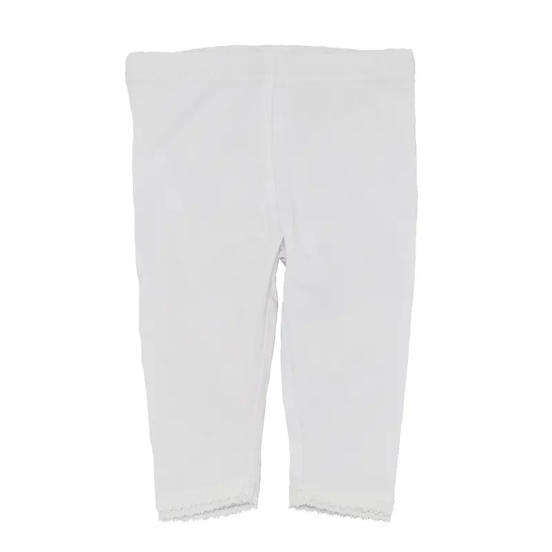 Girls' Lace-Edge Leggings – Soft Stretch Knit With Decorative Trim (Style A1230) 1