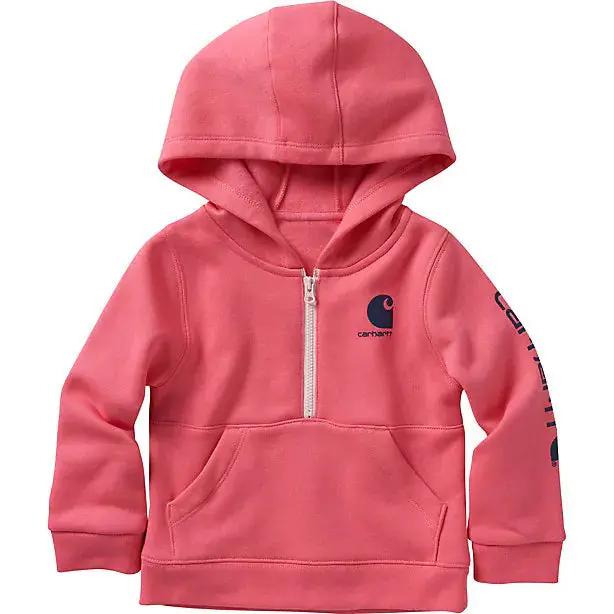 Girls' Long-Sleeve Half-Zip Fleece Sweatshirt – Soft & Comfortable Layer 1