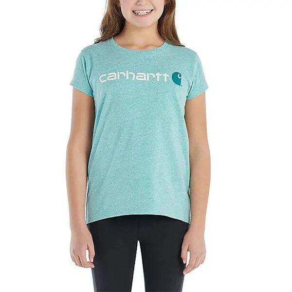 Girls' Short-Sleeve Logo Tee – Classic Core Design Ca9945 1