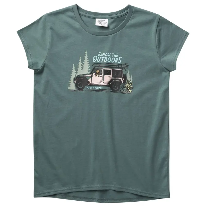 Girls' Short-Sleeve Outdoor Adventure Graphic Tee (Ca9864) 1