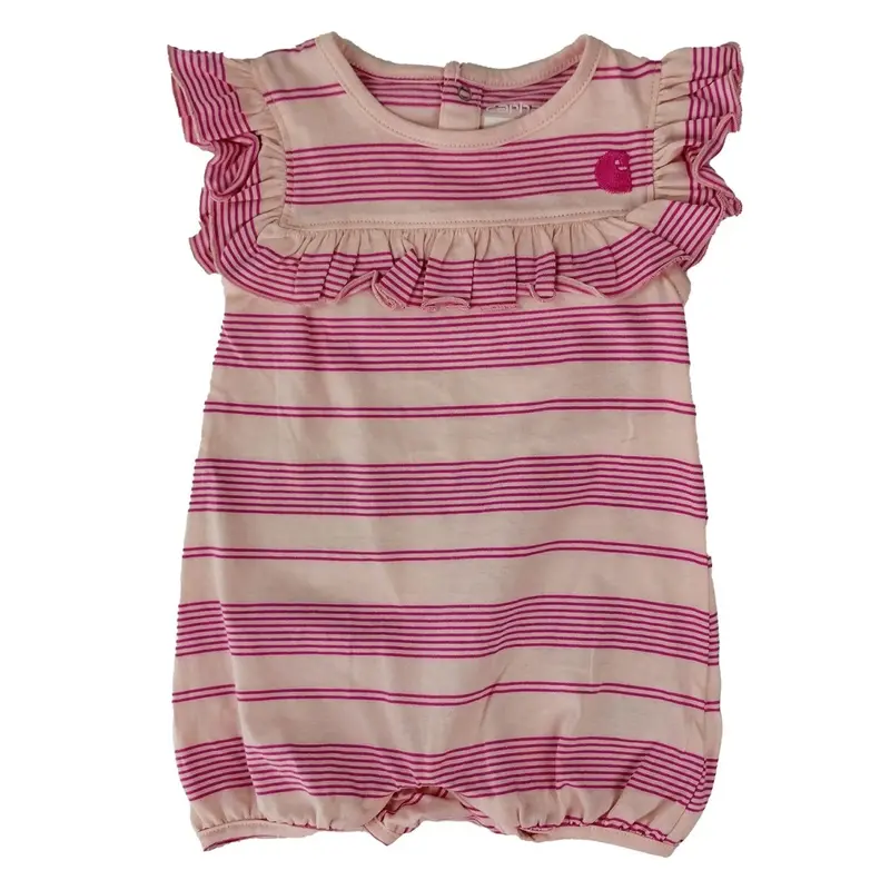 Girls' Sleeveless Striped Romper – Lightweight Summer One-Piece Outfit 1