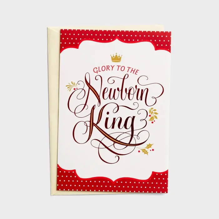 'Glory To The Newborn King' Boxed Greeting Cards – Christian Christmas Card Set (J6346) 1