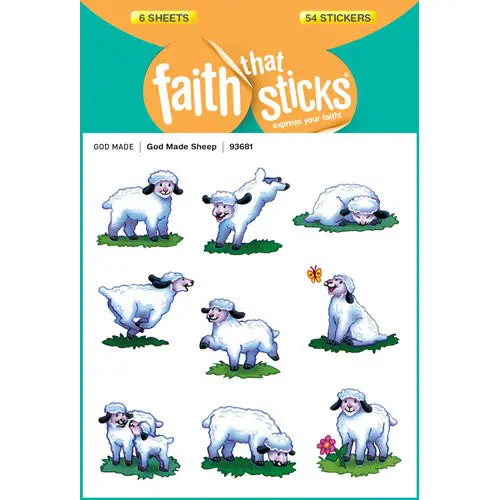 'God Made Sheep' Stickers – Bible-Themed Children’S Learning Set 1