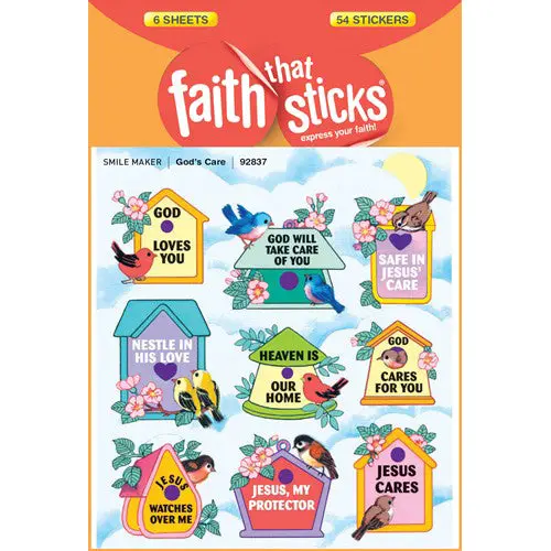 'God'S Care' Comfort-Focused Faith Stickers (92837) 1
