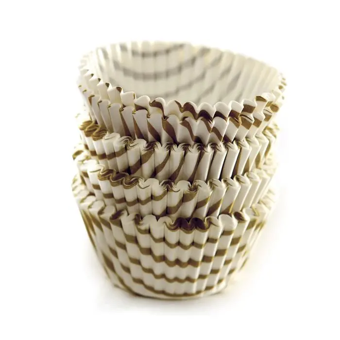 Gold Swirl Mini Muffin Liners – No-Leak Baking Cup Set 1