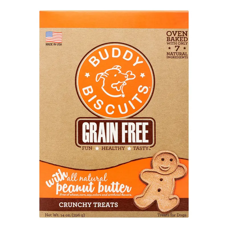Grain-Free Peanut Butter Crunchy Dog Treats – 14 Oz 1