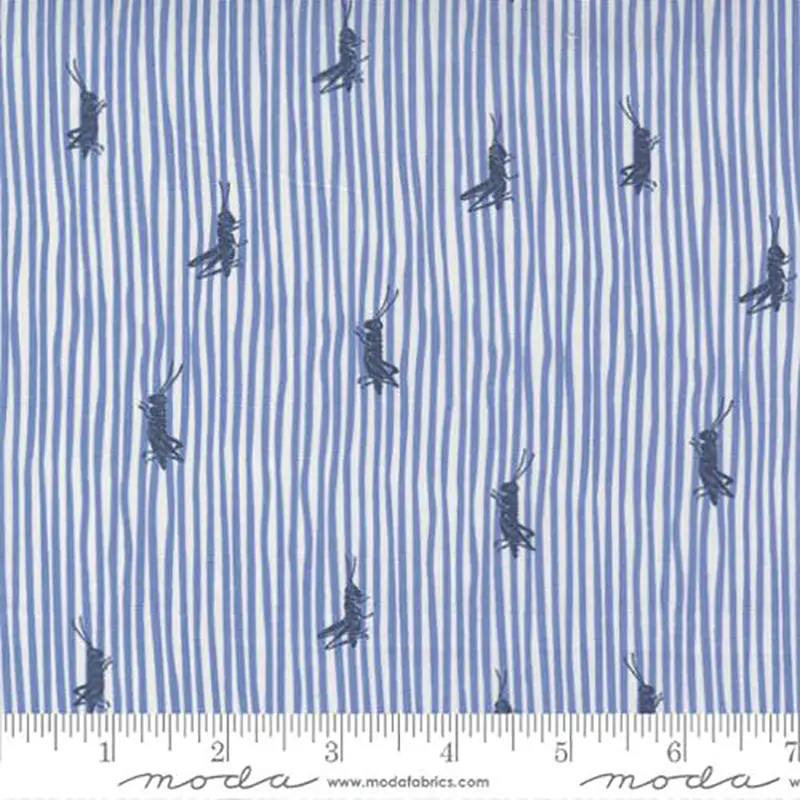 Grasshopper Pattern Cotton Fabric – Garden Society Collection 1