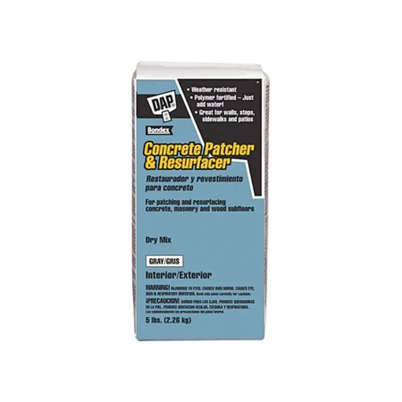 Gray Concrete Patcher & Resurfacer – 5-Pound Dry Mix For Repairs And Smoothing 1