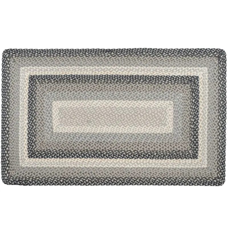Gray-Sand-Ivory Rectangular Braided Area Rug Rc-890 3