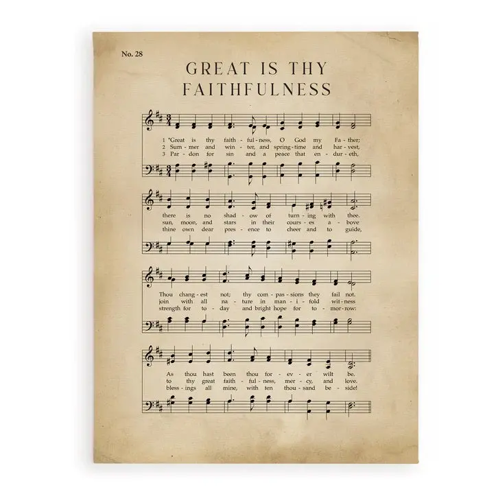 'Great Is Thy Faithfulness' Scripture Canvas – Devotional Wall Hanging (Cvs0398) 1
