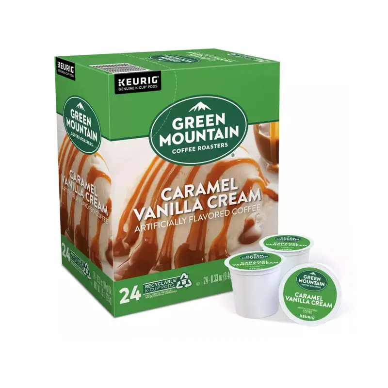 Green Mountain Coffee K-Cup Pods – Caramel Vanilla Cream Flavor, 24-Count Box 1