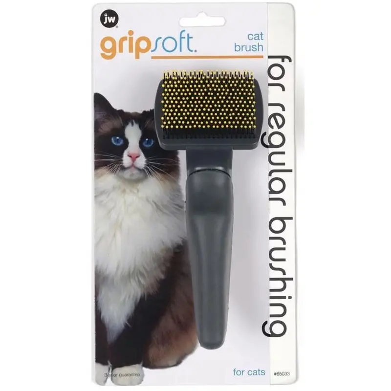 Gripsoft Cat Grooming Brush - Ergonomic Handle, Model 189001 1