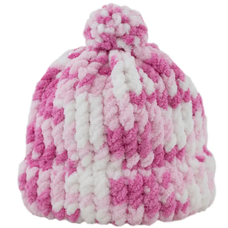 Hand-Knitted Baby Hat With Pom-Pom – Loom-Made Soft Cap For Infants 1