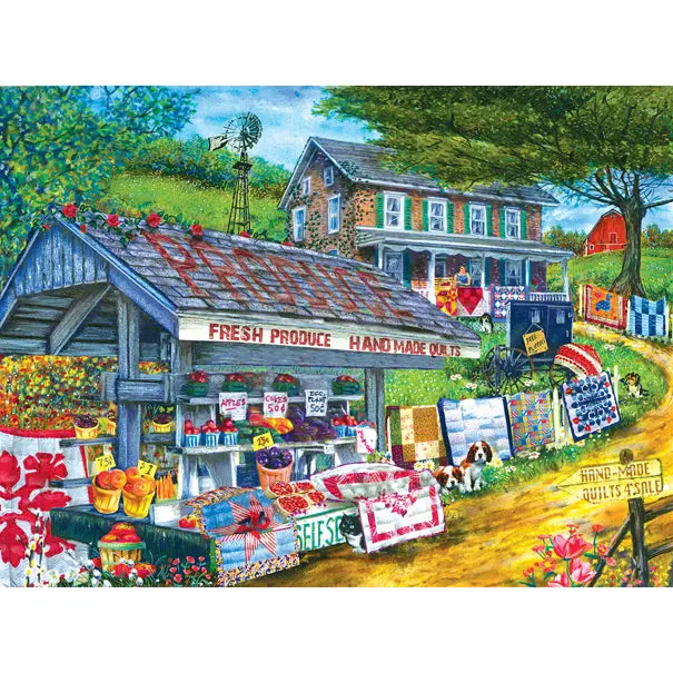 Handmade Quilts – 1000-Piece Artistic Patchwork-Themed Jigsaw Puzzle (28607) 1