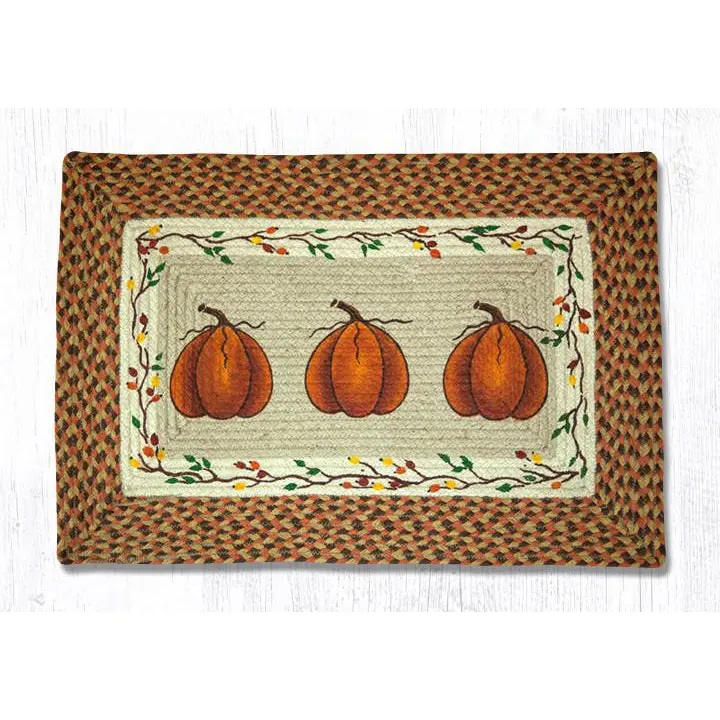 Harvest Pumpkin Rectangle Area Rug – Autumn-Themed Indoor Mat 1