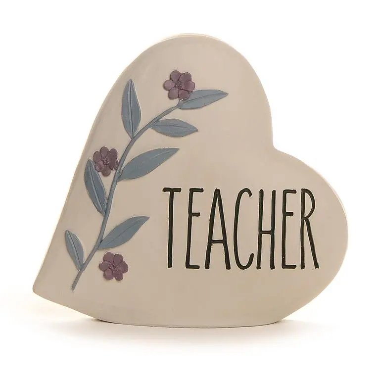 Heart-Shaped Teacher Appreciation Plaque – Inspirational Wall Decor 1