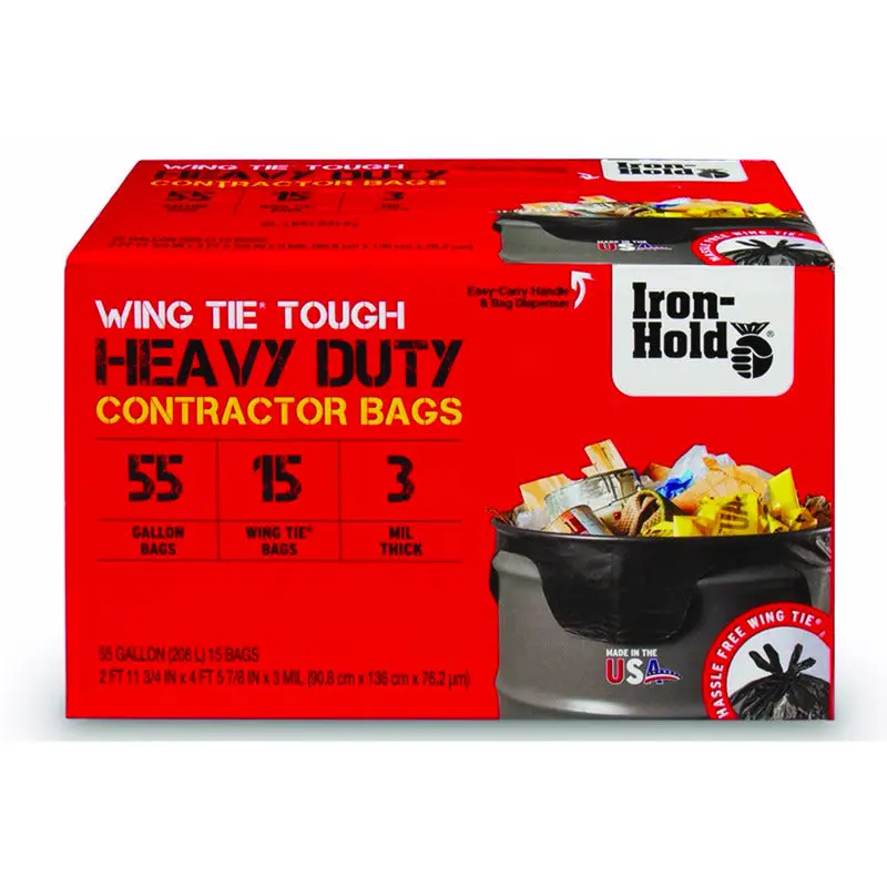 Heavy-Duty 55-Gallon Black Trash Bags 618939 1