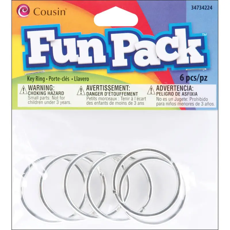 Heavy-Duty Key Rings – 6-Pack, 34734224 1