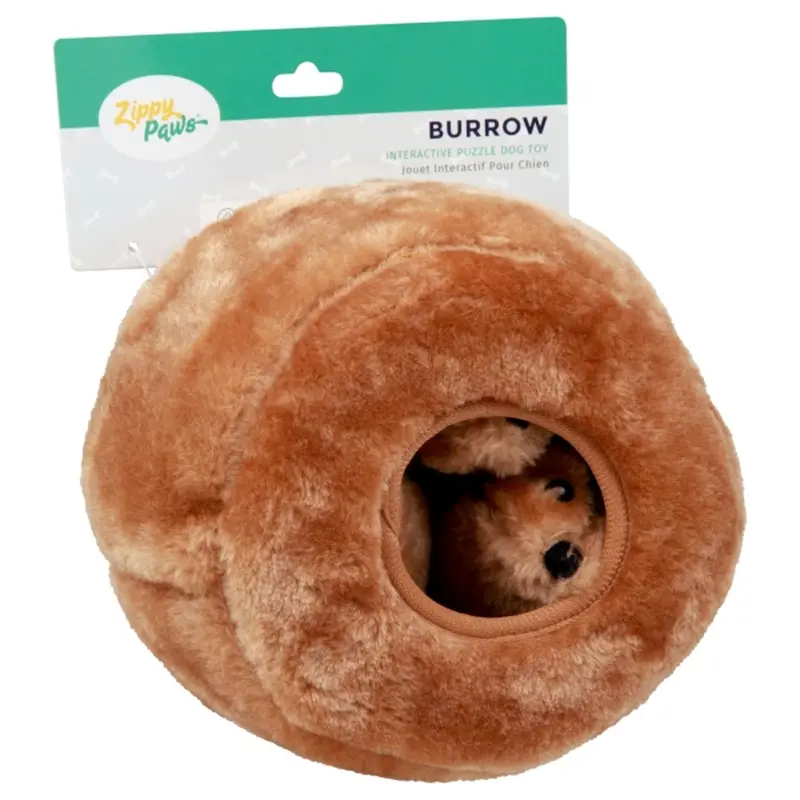 Hedgehog-Themed Plush Burrow Toy For Dogs – Soft Den-Style Chew Companion 1