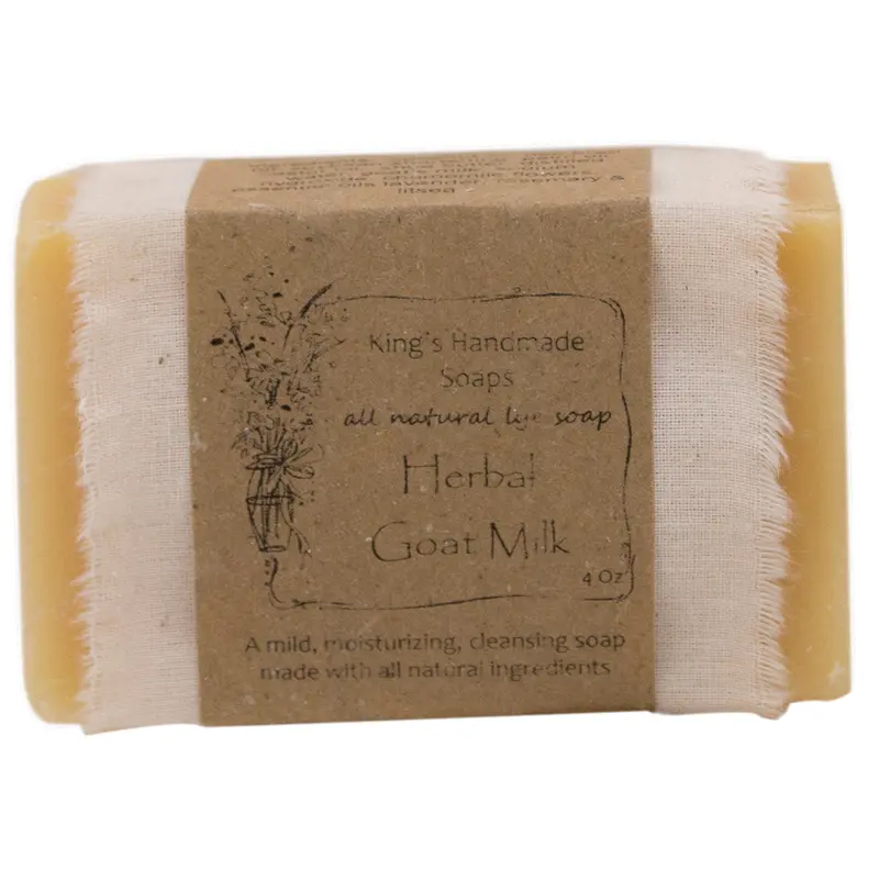 Herbal Infused Goat Milk Soap Bar – Gentle 4 Oz Natural Cleanser 1