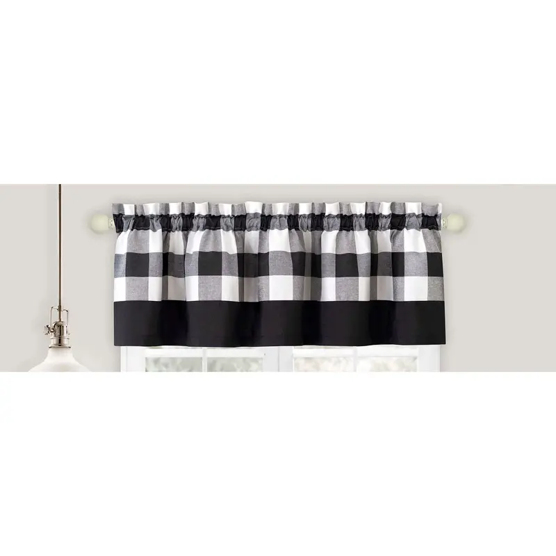 Hunter-Style Buffalo Check Window Valance – Casual Farmhouse Decor (1731) 1