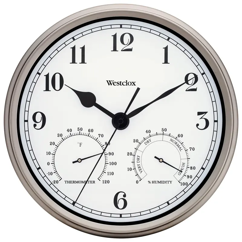 Indoor/Outdoor Weatherproof Wall Clock – Large-Display Analog Timepiece (49832) 1