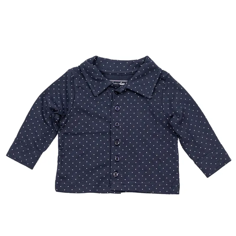 Infant Boys' Cotton Knit Button-Up Shirt – Lightweight & Comfortable Wc5407 1
