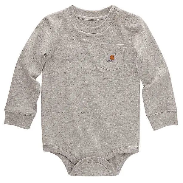 Infant Long-Sleeve Bodysuit With Front Pocket 1
