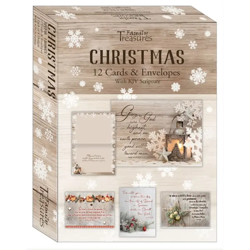 Joyful Tidings Holiday Greeting Cards – Set Of 12 Boxed Christmas Cards (Ft22573) 1