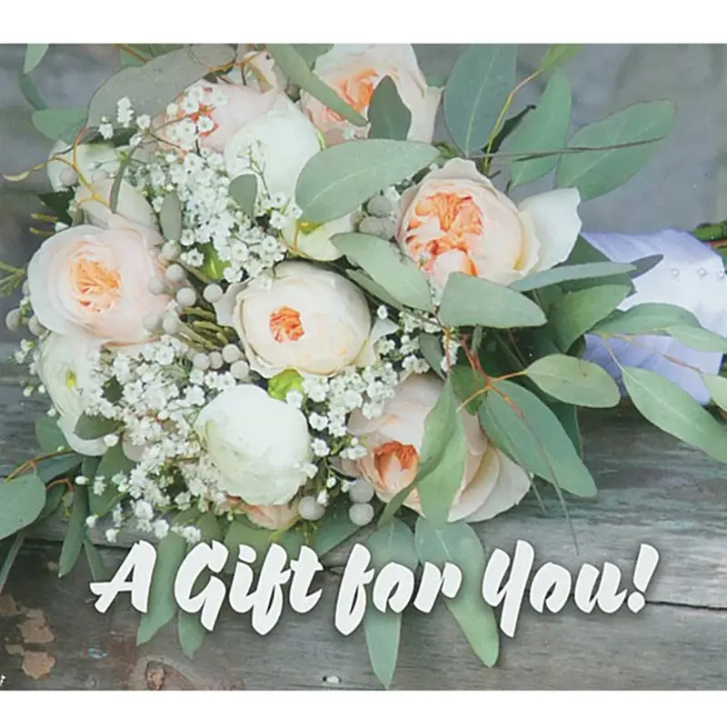 June Bridal Bouquet Gift Card Holder – Wedding-Themed Sleeve 1