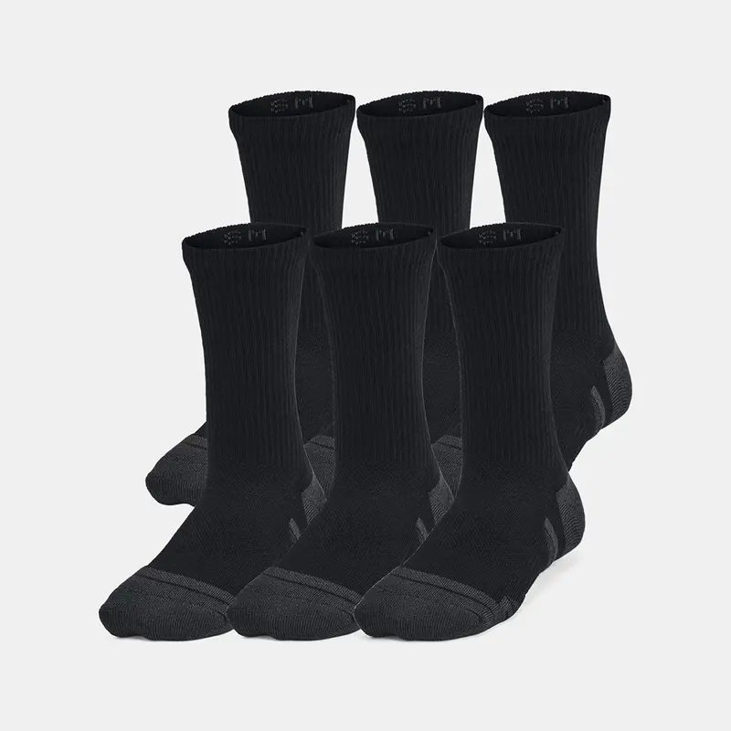 Kids’ 6-Pack Performance-Tech Crew Socks – Moisture-Wicking (1387056) 1