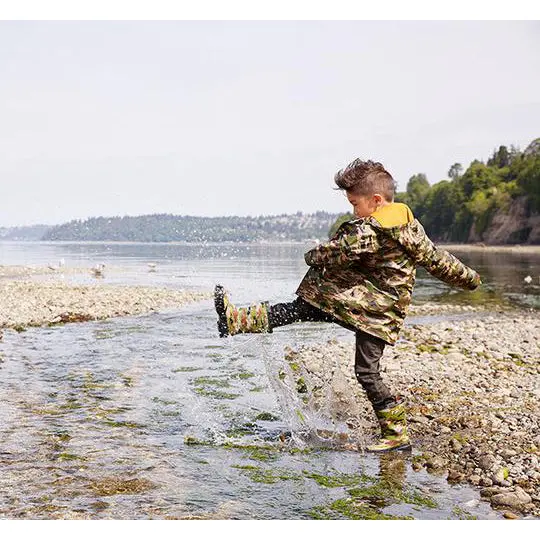 Kids' Camouflage Rain Boots – Youth Waterproof Footwear (Style 585) 1