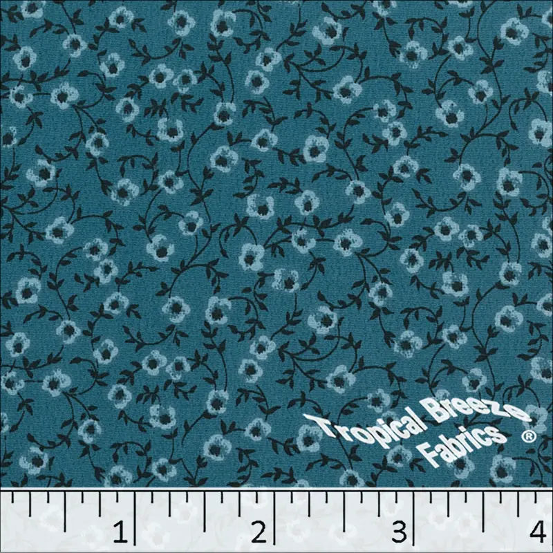 Koshibo Polyester Fabric – Tiny Floral Print Quilting Cotton Alternative 1