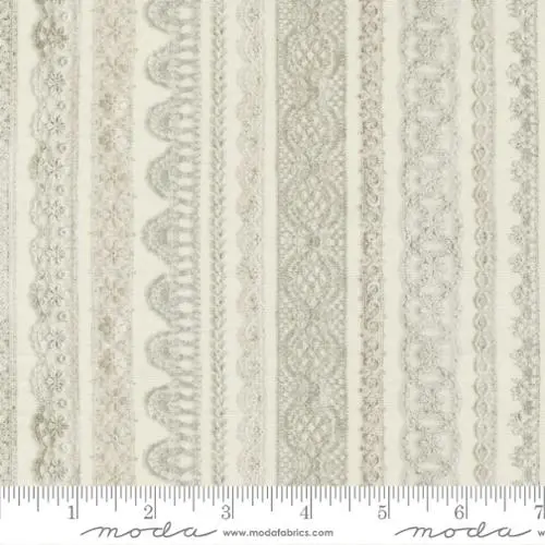 Lace & Stripes Cotton Fabric For Junk Journaling – 7418 1