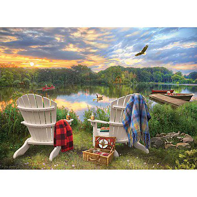 Lakeshore 1000-Piece Jigsaw Puzzle – Scenic Landscape Design – 80345 1