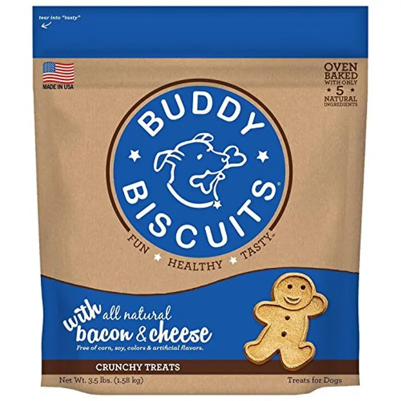 Large-Bag Bacon & Cheese Crunchy Dog Treats – 3.5 Lb 1