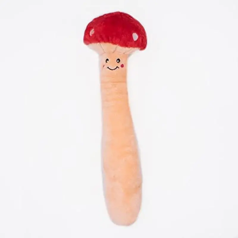 Large Mushroom-Shaped Jigglerz Squeaky Soft Dog Toy 1