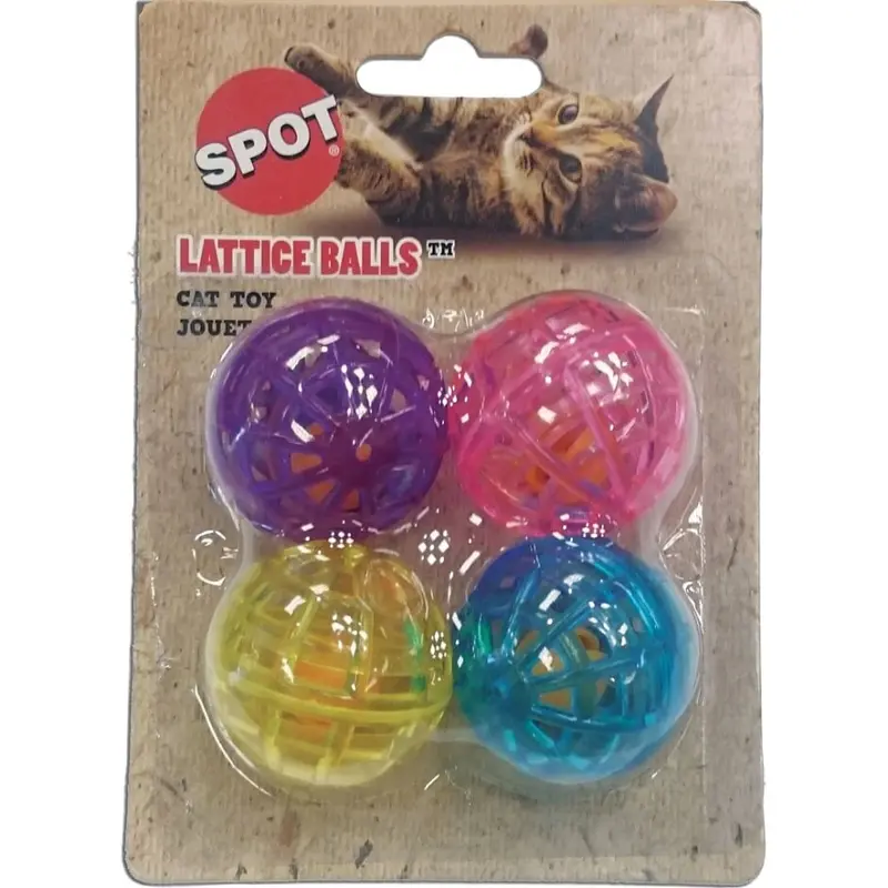 Lattice-Design Jingle Bell Cat Toy – Tactile Play Ball Set 1