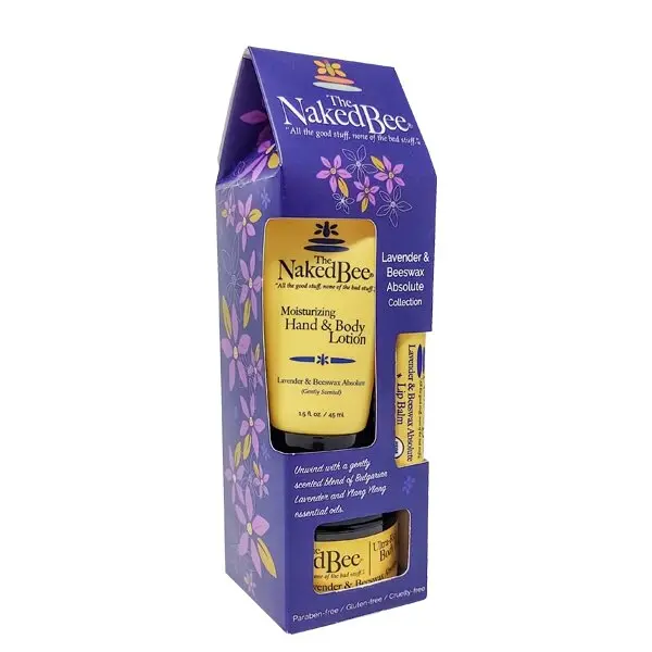 Lavender & Beeswax Absolute Gift Set – Natural Aromatherapy Candle & Body Care Bundle (Nbgs-L) 1