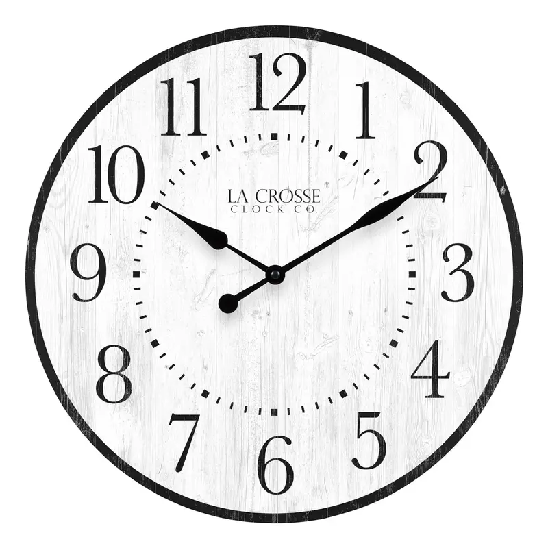 Layton Open-Face Wall Clock With Modern Finish – 404-3041B 1