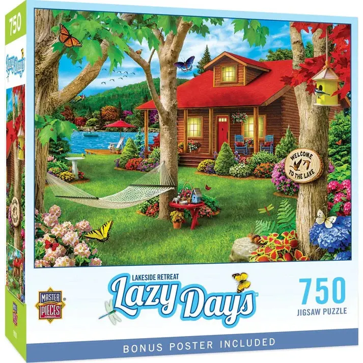 Lazy Days: Lakeside Retreat Jigsaw Puzzle – 750-Piece Scenic Challenge (31574) 1