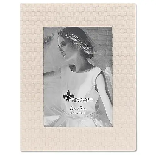 Leather-Weave Texture Picture Frame – Modern 11-Inch Display Frame For Wall Or Table 1