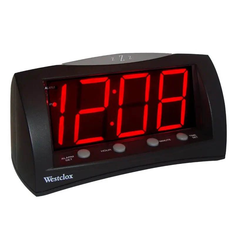 Led Alarm Clock With Large Display – Easy-Read Time & Snooze Function (66705A) 1