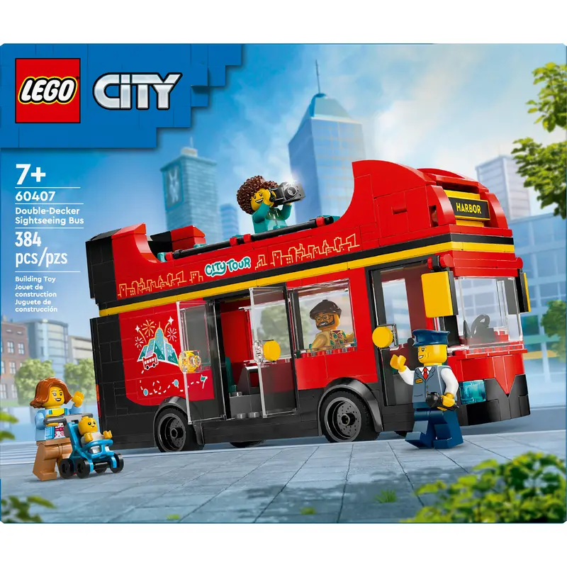 Lego City 60407 Red Double-Decker Sightseeing Bus Building Set 1